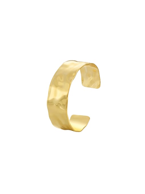 CHARME Brass Geometric Minimalist Cuff Bangle 0