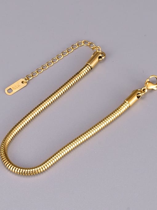 A TEEM Stainless steel Snake Minimalist Link Bracelet