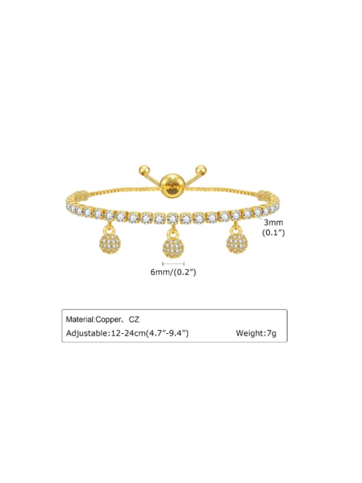 G 8 Brass Cubic Zirconia Palm Hip Hop Adjustable Bracelet