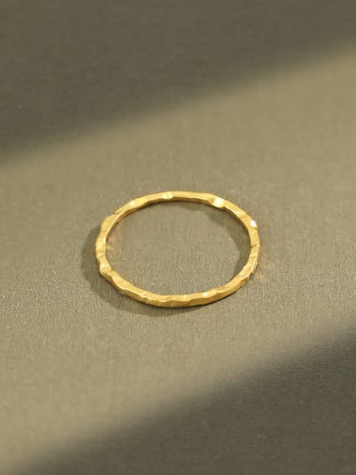 DAKA 925 Sterling Silver Round Minimalist Band Ring 0
