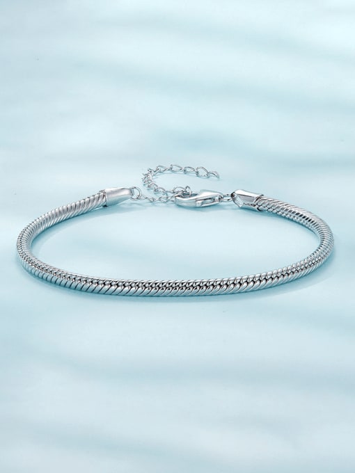 Jare 925 Sterling Silver Irregular Minimalist Link Bracelet 3