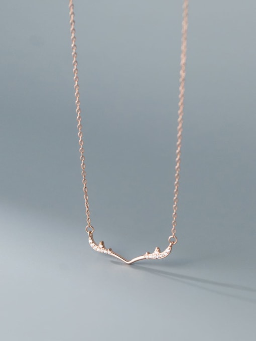 Rosh 925 Sterling Silver Cubic Zirconia Wing Minimalist Necklace