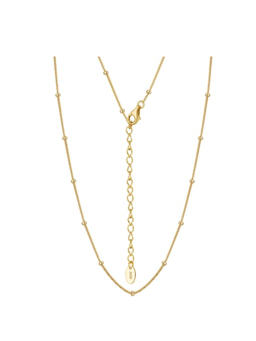14K gold 925 Sterling Silver Minimalist Chain Necklace