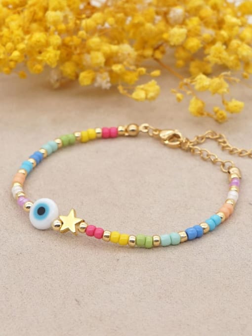 Roxi Miyuki Millet Bead Multi Color Evil Eye Bohemia  Handmade Beaded Bracelet 2