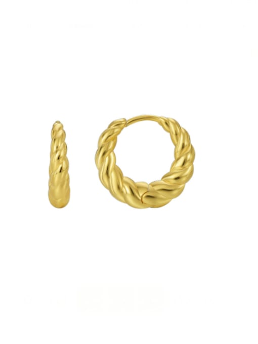CHARME Brass Geometric Vintage Huggie Earring 0