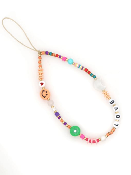 MMBEADS Imitation Pearl Multi Color Polymer Clay Letter Bohemia Mobile Phone Accessories 3
