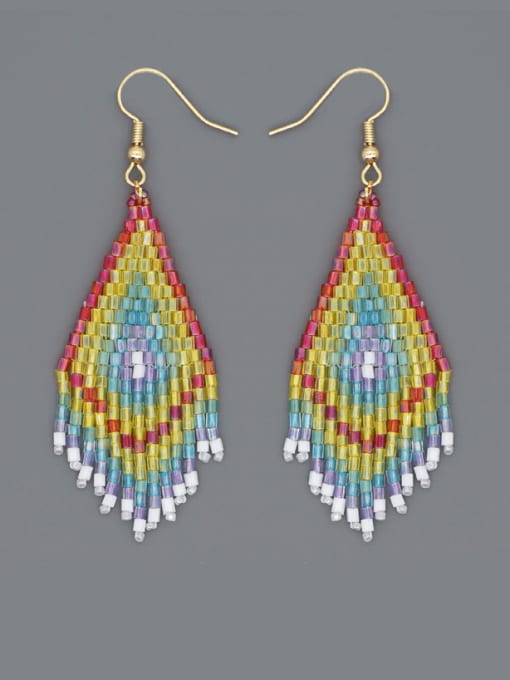 JLMG E210001B Miyuki Millet Bead Handman Drop Earring