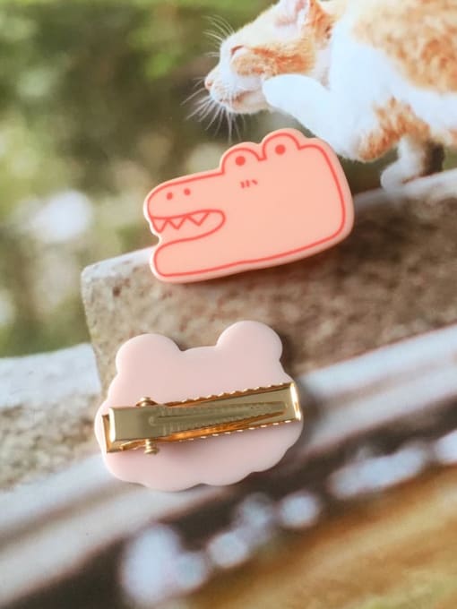 Chimera Alloy Cellulose Acetate Cute Animal Frog  Hair Barrette 3