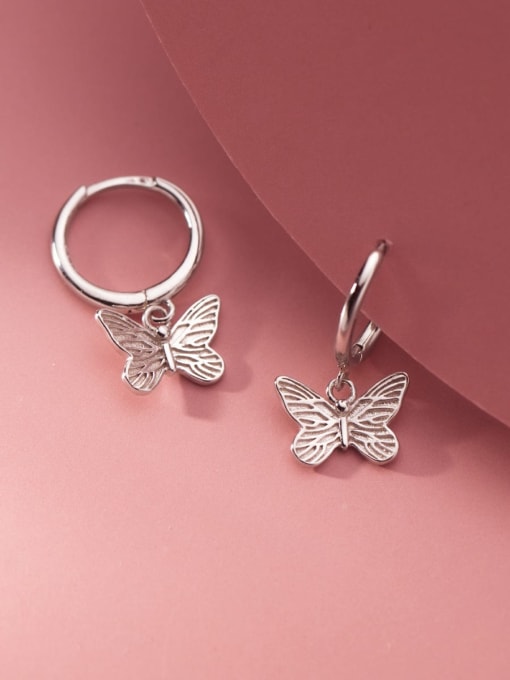 Rosh 925 Sterling Silver Butterfly Minimalist Huggie Earring 0