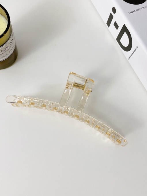 Clear champagne 12.7cm Alloy Resin  Trend Geometric Jaw Hair Claw