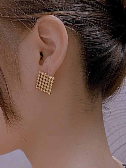 Open Sky Titanium Steel Geometric Minimalist Stud Earring 1