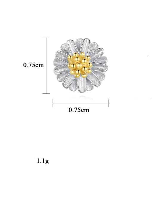 CCUI 925 Sterling Silver Flower Dainty Stud Earring 4