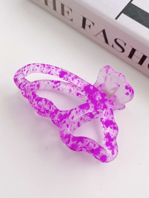 Purple 8cm Alloy Acrylic Trend Geometric  Jaw Hair Claw