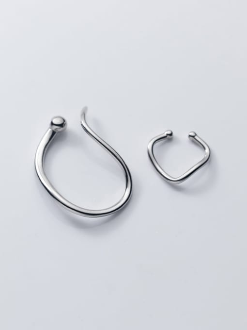 Rosh 925 Sterling Silver Geometric Minimalist Clip Earring