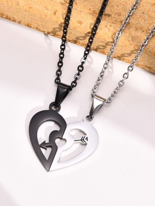 CONG Stainless steel Heart Hip Hop Necklace