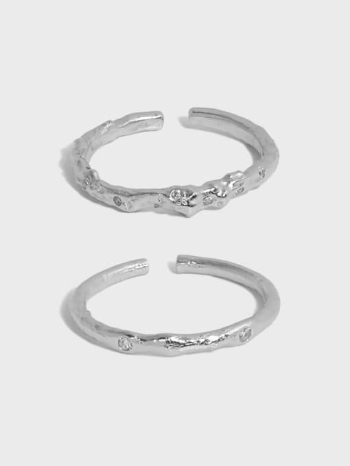 DAKA 925 Sterling Silver Round Minimalist Band Ring 4