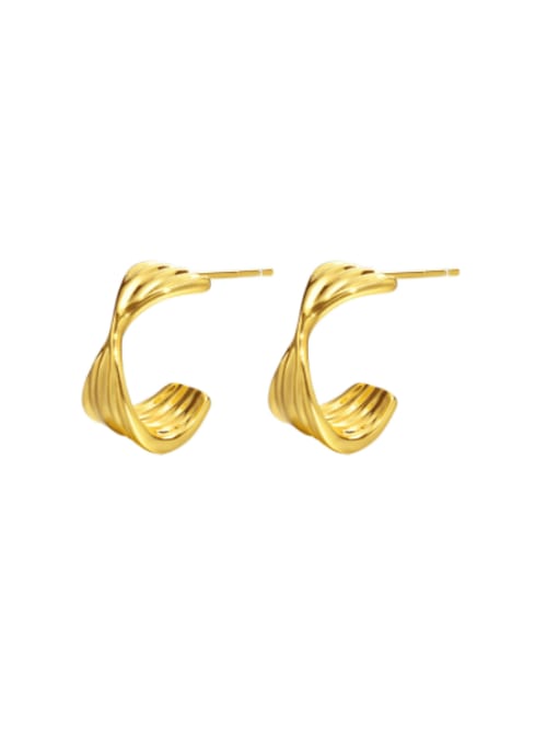 CONG Brass Geometric Minimalist Stud Earring 0