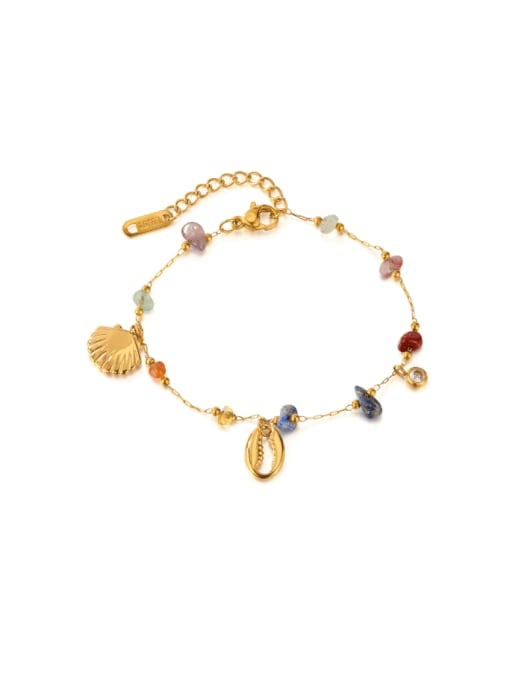 Open Sky Stainless steel Shell Irregular Hip Hop Link Bracelet 0