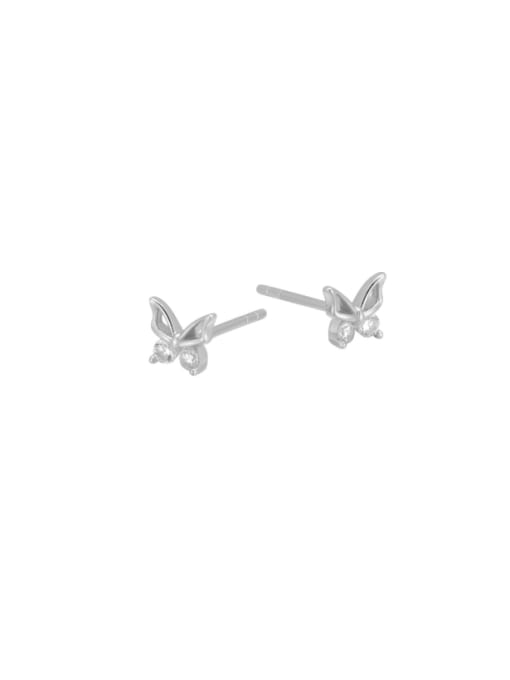 XBOX 925 Sterling Silver Cubic Zirconia Butterfly Dainty Stud Earring 4