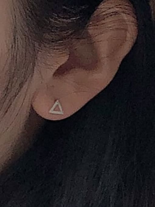 XBOX 925 Sterling Silver Triangle Minimalist Stud Earring 1