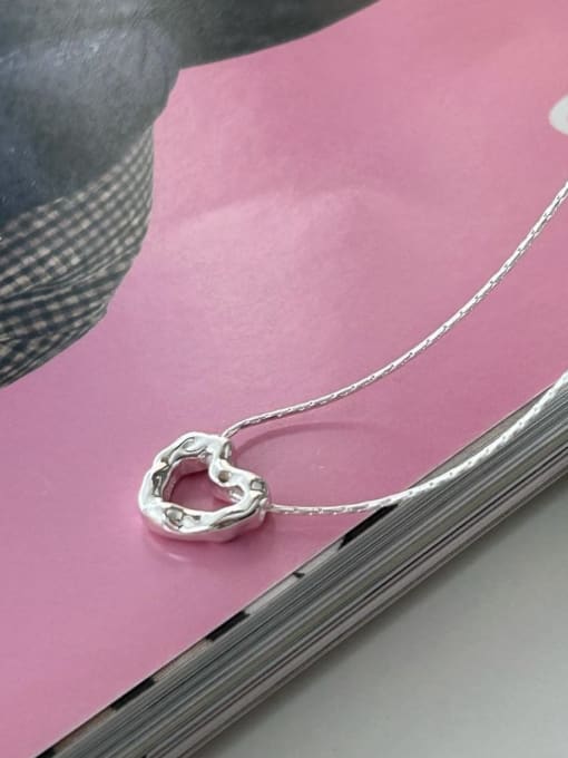 Boomer Cat 925 Sterling Silver Heart Vintage Necklace 1