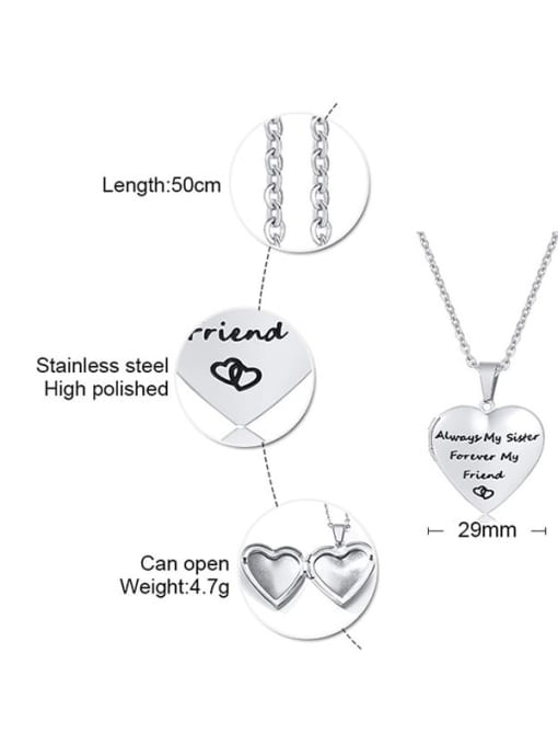 Style 7 (including chain 50cm) Titanium Steel Heart Minimalist Necklace