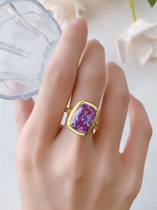 ROSS Brass Cubic Zirconia Geometric Luxury Band Ring 1