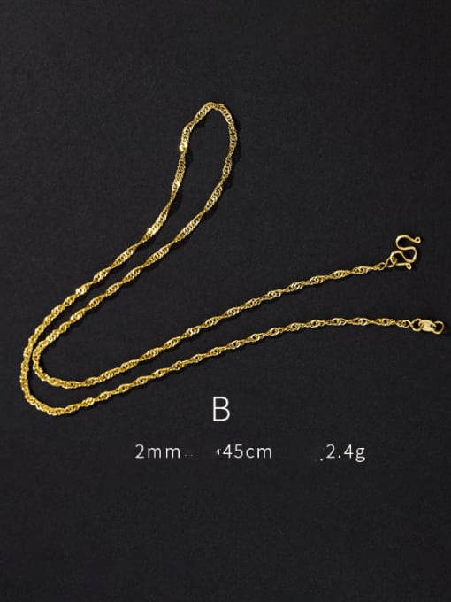 (2mm) type B 45cm Alloy Geometric Minimalist Cable Chain