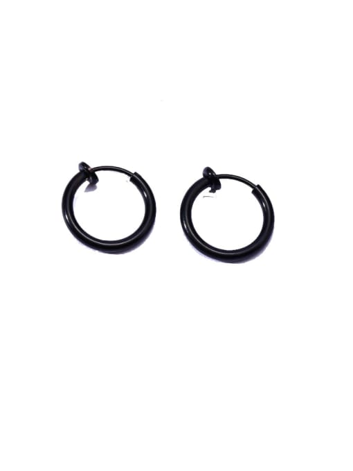 CONG Stainless steel Round Minimalist Huggie Earring 0
