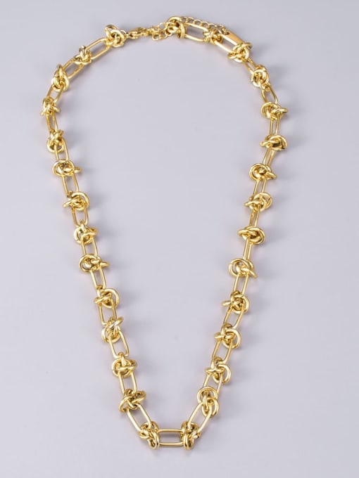 A TEEM Titanium Steel Hollow Geometric Vintage Necklace 3
