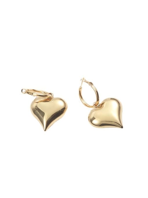 GROSE Titanium Steel Heart Minimalist Huggie Earring 3