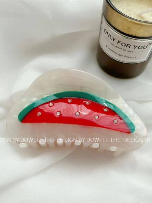 Watermelon 8.5cm Cellulose Acetate Trend Geometric Alloy Jaw Hair Claw