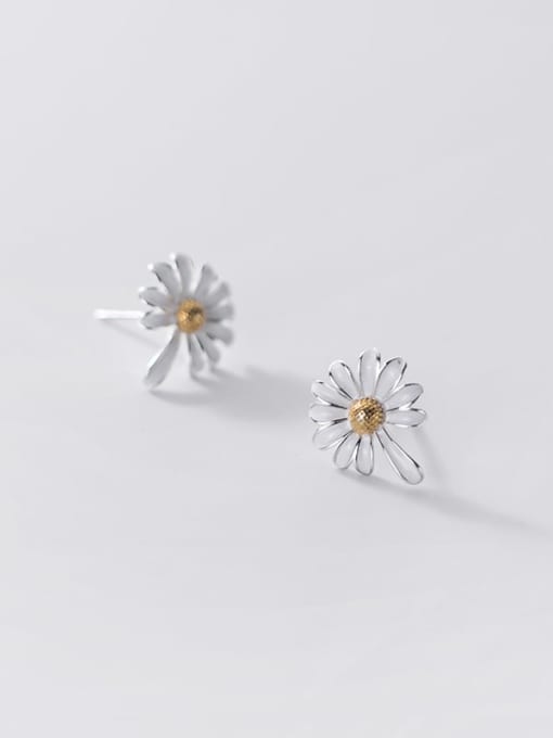 Rosh 925 Sterling Silver Enamel Flower Minimalist Stud Earring 3