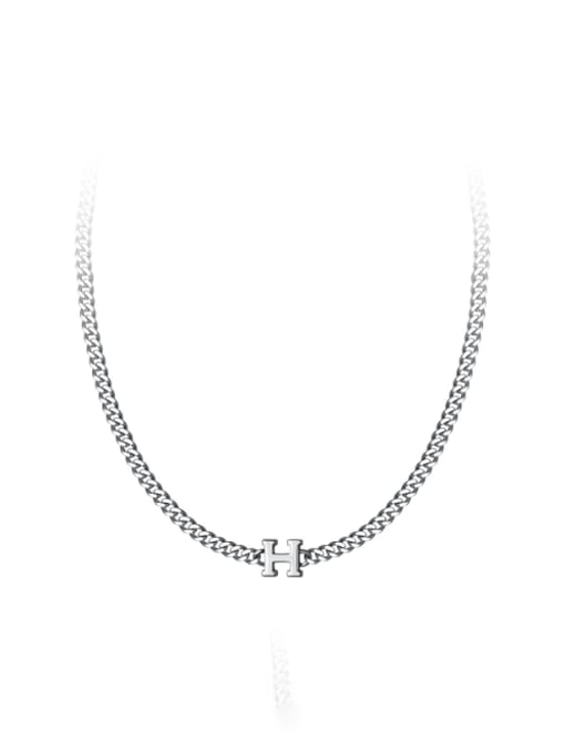 Rosh 925 Sterling Silver Geometric Chain Trend Necklace 0