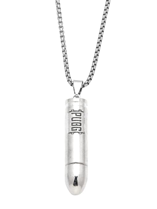 CC Stainless steel Bullet Hip Hop Long Strand Necklace 2