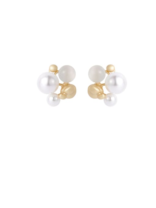 Girlhood Alloy With Imitation Gold Plated Fashion Flower Stud Earrings 2