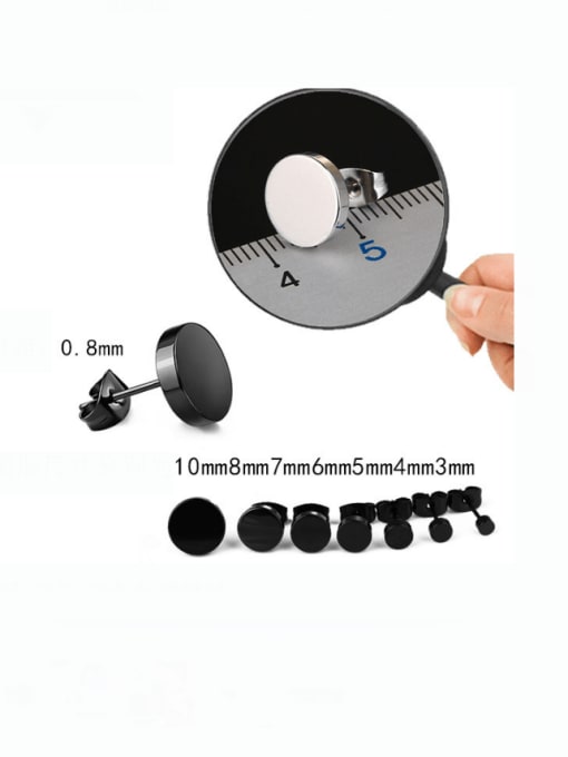 BSL Titanium Steel Geometric Minimalist Single Earring(Single-Only One) 1