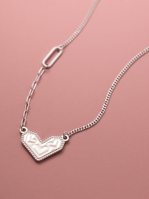 Rosh 925 Sterling Silver Heart Minimalist Necklace 3