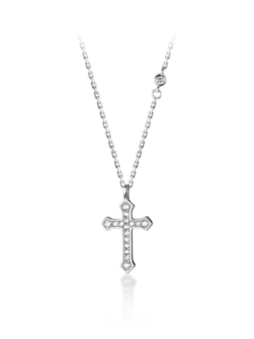 Rosh 925 Sterling Silver With Platinum Plated Fashion Cross Necklaces 4