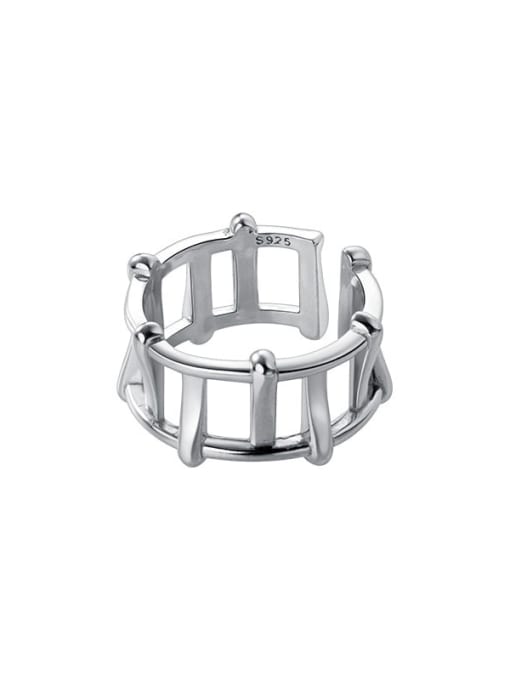 Rosh 925 Sterling Silver Geometric Vintage Stackable Ring 4