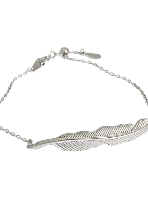 DAKA 925 Sterling Silver Leaf Vintage Bracelet 4