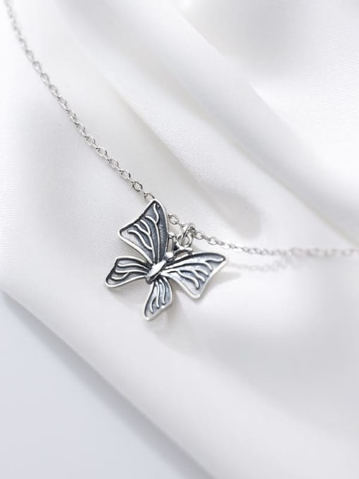 Rosh 925 Sterling Silver Butterfly Vintage Necklace 1
