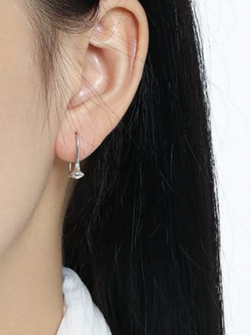 DAKA 925 Sterling Silver Geometric Vintage Hook Earring 1