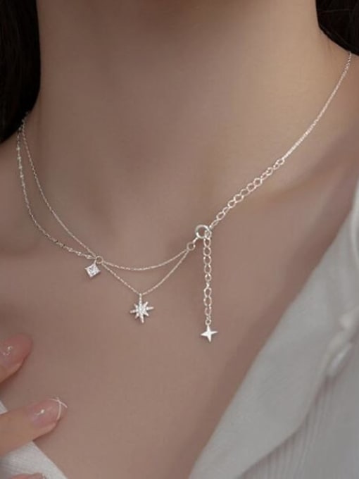 Rosh 925 Sterling Silver Star Minimalist Necklace 1