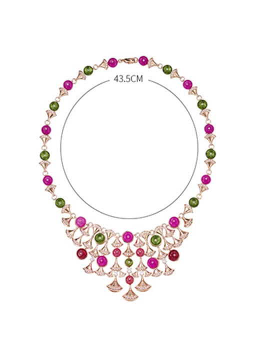 L.WIN Brass Multi Color Beads  Luxury Necklace 4