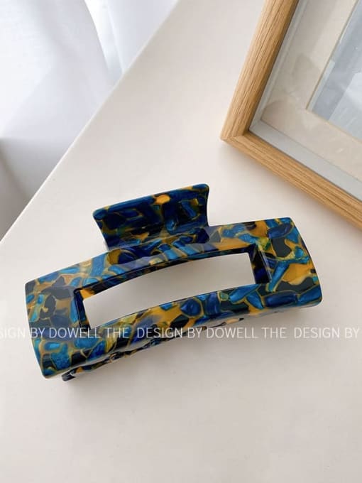 Blue yellow 13cm Cellulose Acetate Trend Geometric Alloy Jaw Hair Claw