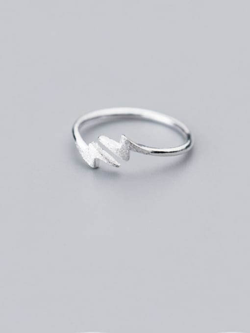 Rosh 925 Sterling Silver Minimalist Fashion  lightning  Free Size Ring