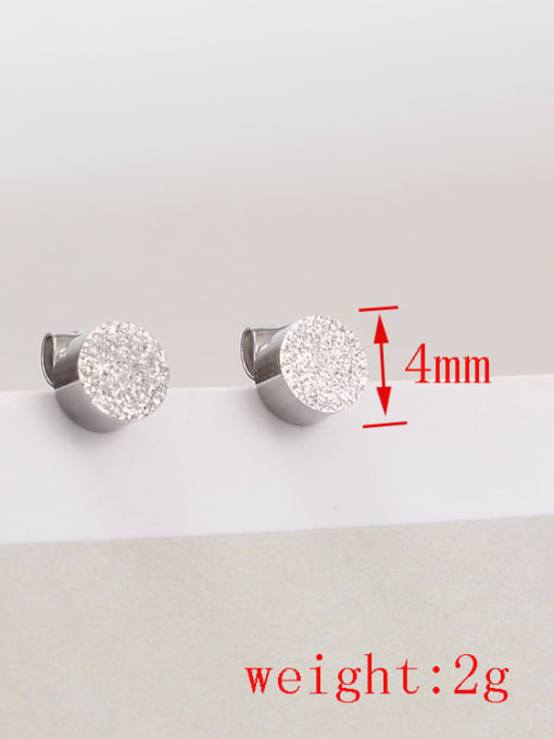 A TEEM Titanium Round Minimalist Stud Earring 1