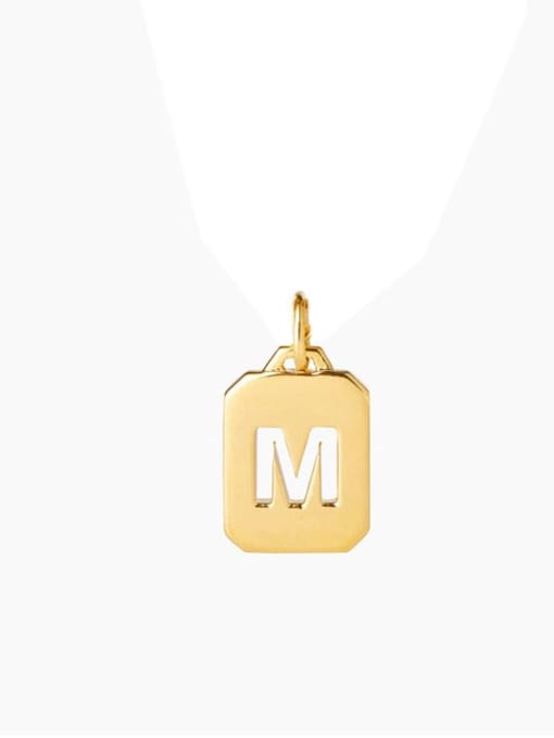 M character (pendant) Stainless steel Geometric Minimalist Necklace