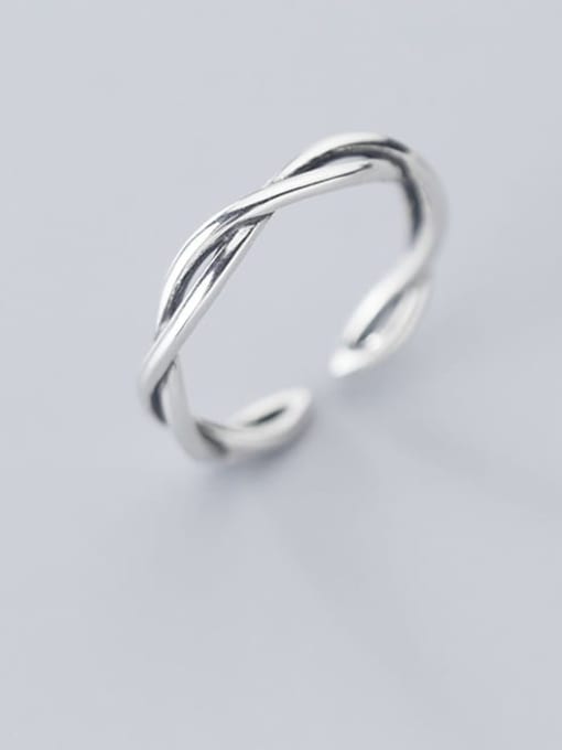 Rosh 925 Sterling Silver Irregular Minimalist free size Ring 1